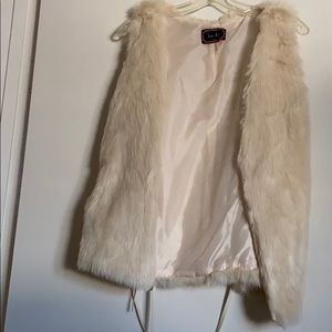 Faux fur vest
